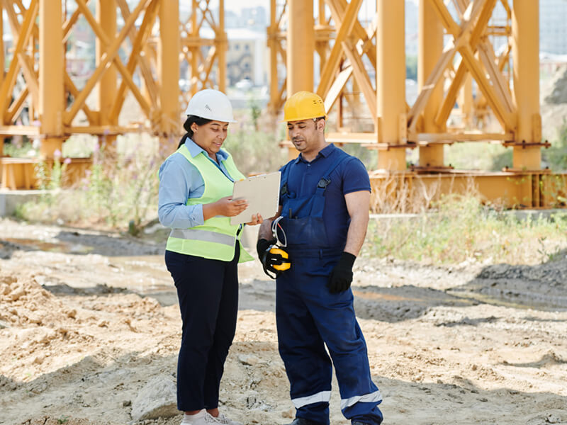 Skilled construction workers